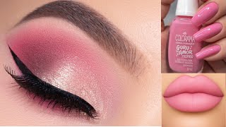 Pink Eye Makeup Glitter Eyeshadow Palette Rose Pink Eye Makeup Tutorial  Make-up By Nargis Ali 