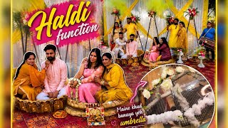 Haldi Function Vlog 💛 jammu shadi | Maine Khud Banaya Umbrella ☂️✨|must watch😍|