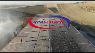 Kumsel Pano Fabrikası 170 Kw Çatı Uygulaması. Elin Panel, Hopewind Inverter, Aras Enerji Farkıyla.