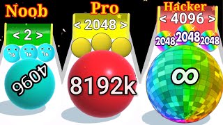 Satisfying mobile game video ball run 2048 -ball run infinity gameplay walkthrough part 13 screenshot 4