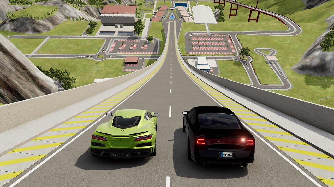 High Speed & Big Ramp Jumps with Expensive Cars #94 - BeamNG Drive ...
