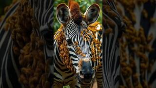 "zebra under bee attack – shocking footage!"  #shorts #shortvideo #youtubeshorts #animals #viral
