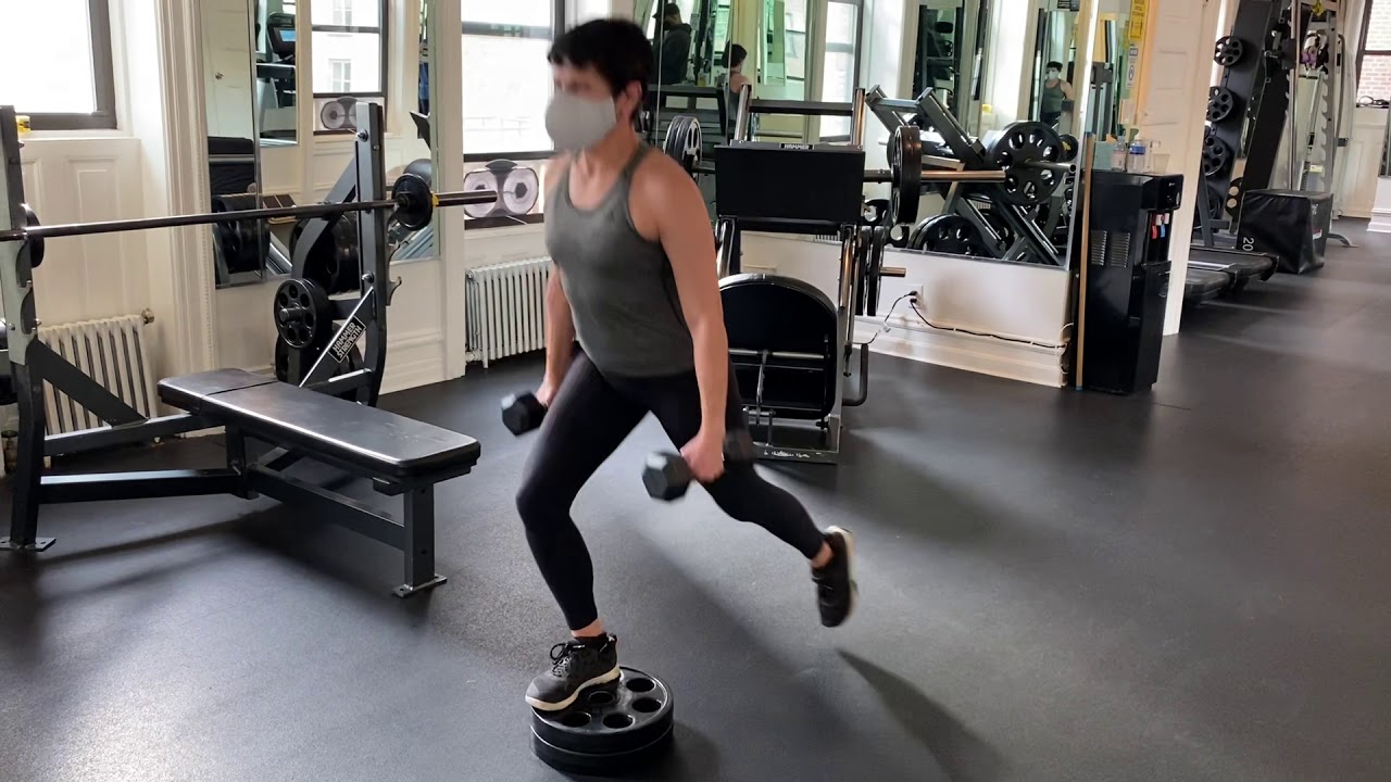 Feet Elevated DB Reverse Lunges YouTube