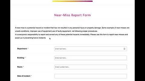 Near-Miss Report Form
