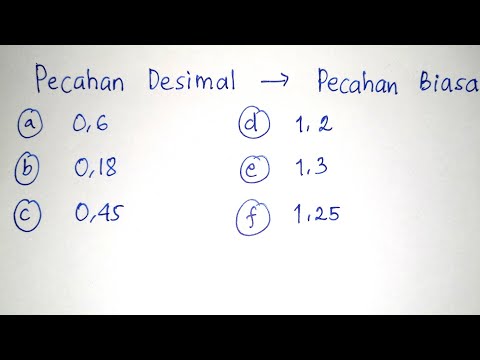 Video: Bagaimanakah anda menulis 0.45 sebagai pecahan?