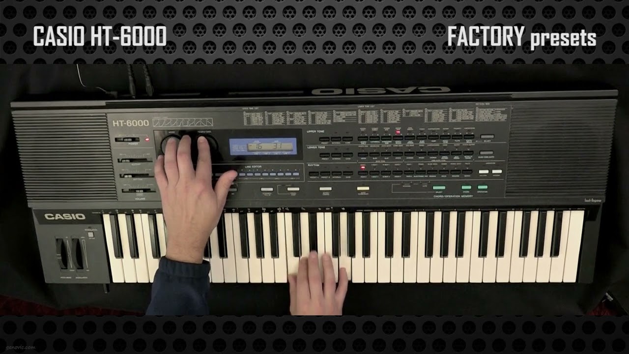 CASIO HT-6000: User and Factory Presets Demo (Sounds Only)