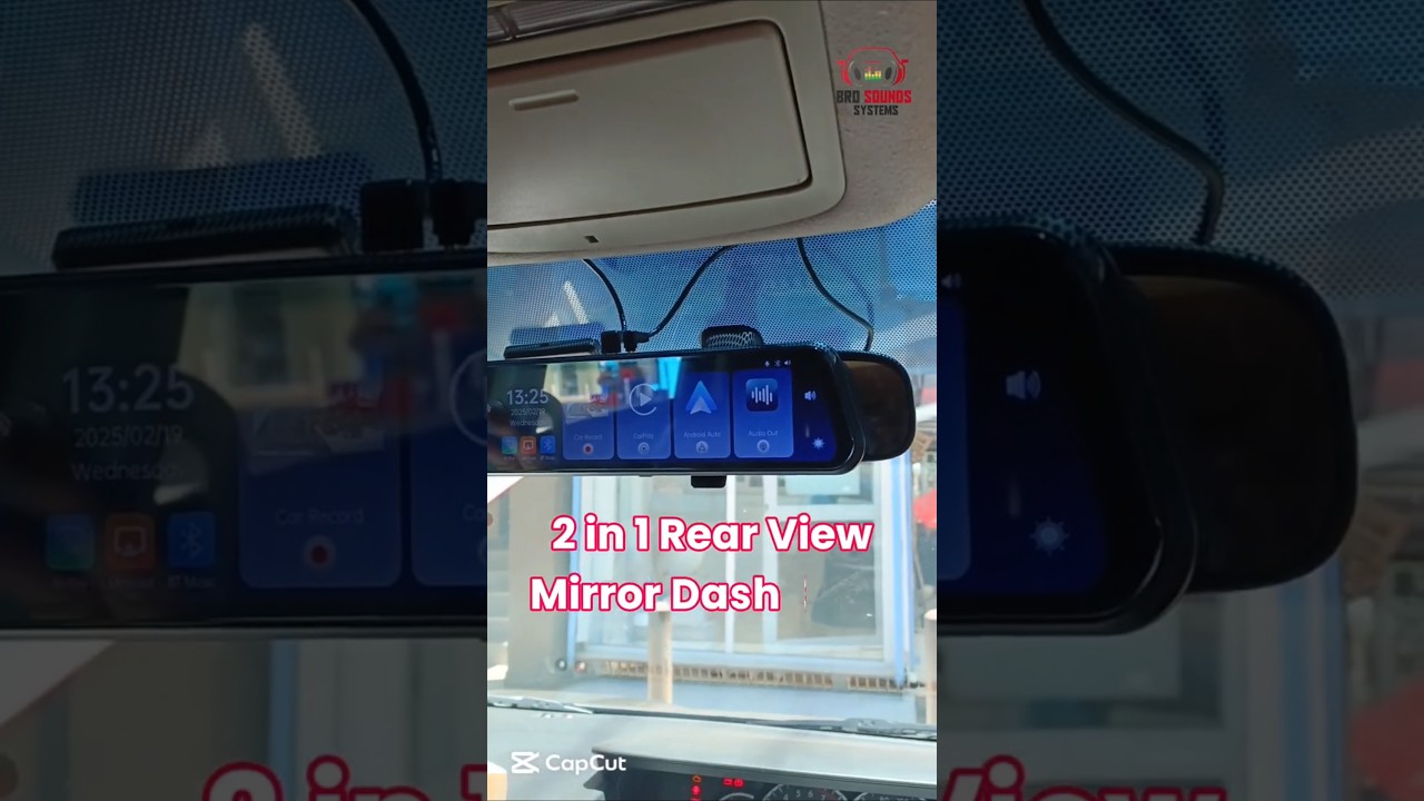  Rear View Mirror Dashcam With Front Rear Camera