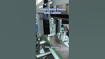 Square bottle labeling machine #Labelingmachine #squarebottlelabelingmachine #doublesidelabeller