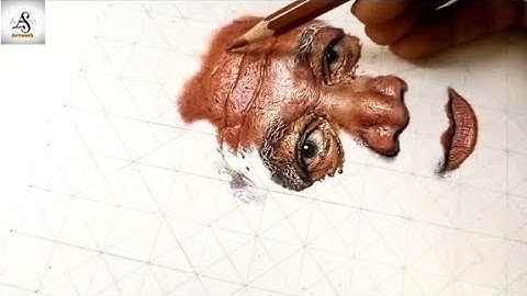 Morgan Freeman Realistic Colour Pencil Sketch - Realtime Video (Part - 2)😍 |  AS Artwork