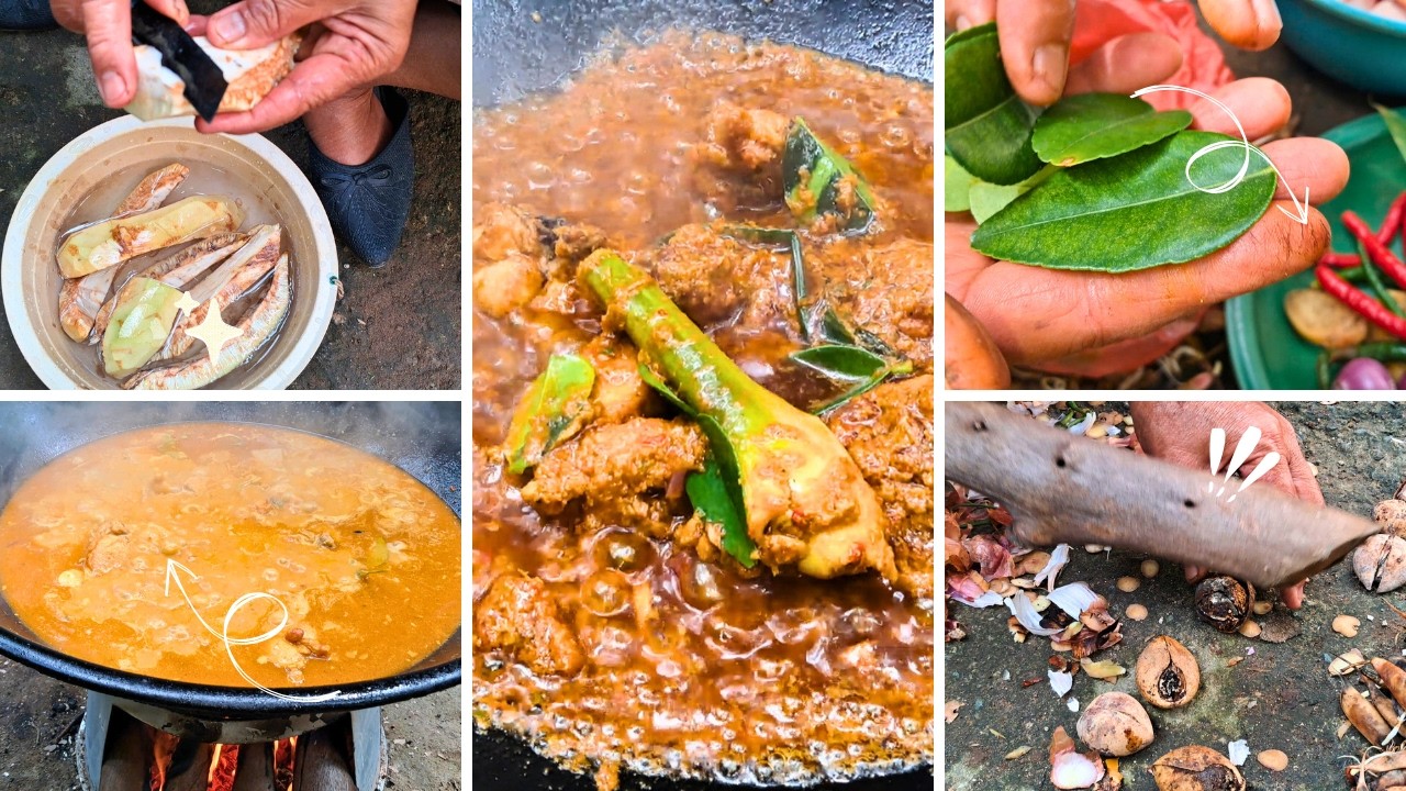 Masak Gulai Ayam di Desa 🌿 Pakai Tungku Kayu, Aroma Rempahnya Nendang, kehidupan di desa