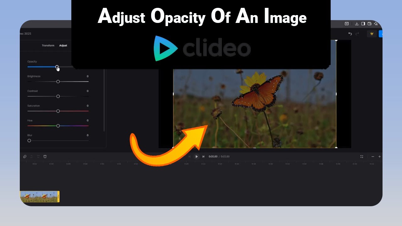How to Adjust Opacity Of An Image on Clideo [easy]