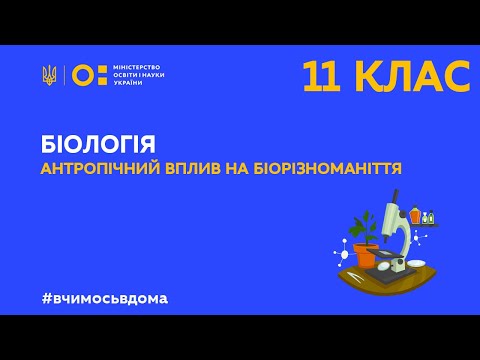 11 клас. Біологія. Антропічний вплив на біорізноманіття (Тиж.3:ВТ)