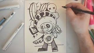 How to Sketch Poco from Brawl Stars