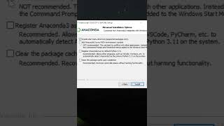 anaconda installation...