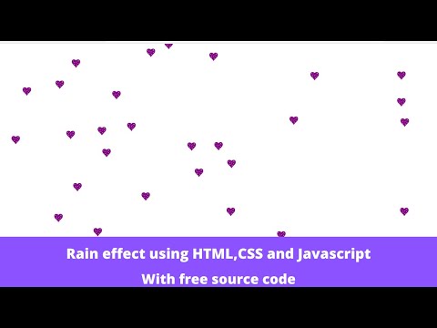 How to create rain effect using HTML, CSS and Javascript | Tutorial for beginners.