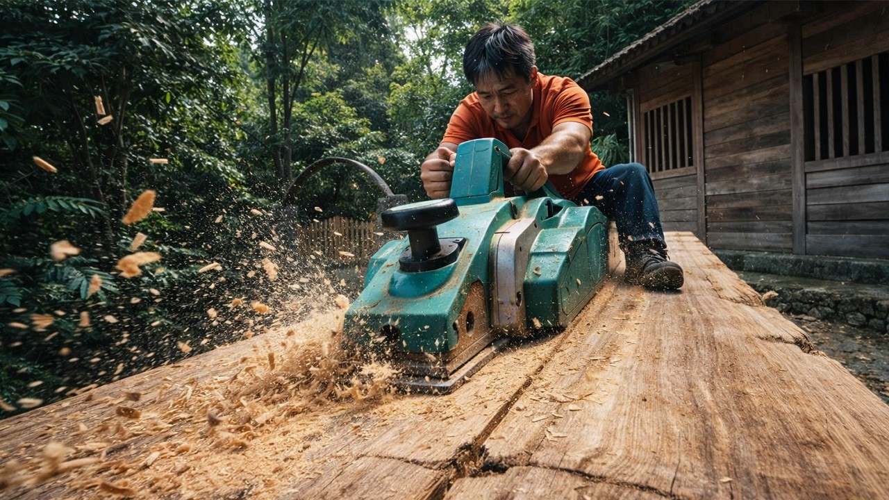 This Old Wood Didn’t Want to Be Smooth… But I Had a Planer | by @chuctonbinh