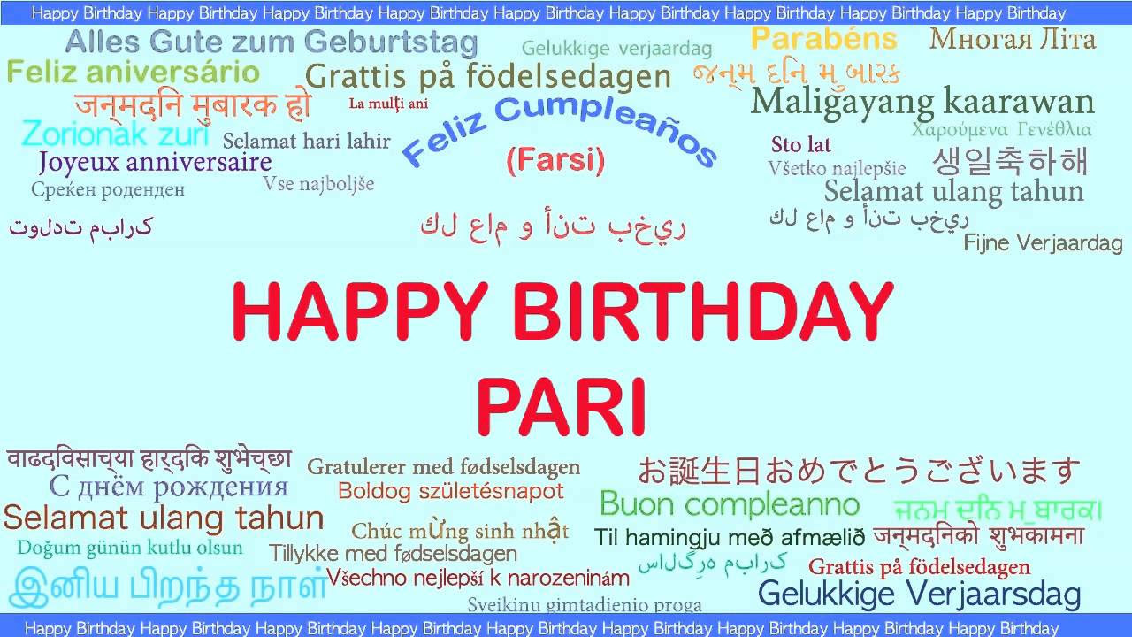 Pari   Languages Idiomas   Happy Birthday