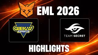 [HIGHLIGHTS] Geekay vs Secret | EML 2026: Kickoff