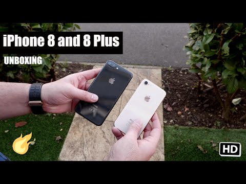 Apple iPhone 8 and 8 Plus Unboxing Gold and Space Grey