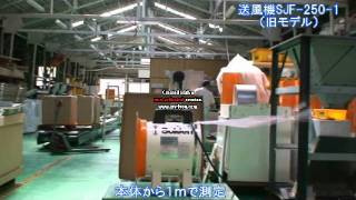 スイデン　SJF　送風機　送排風機　省エネ　低騒音　騒音比較