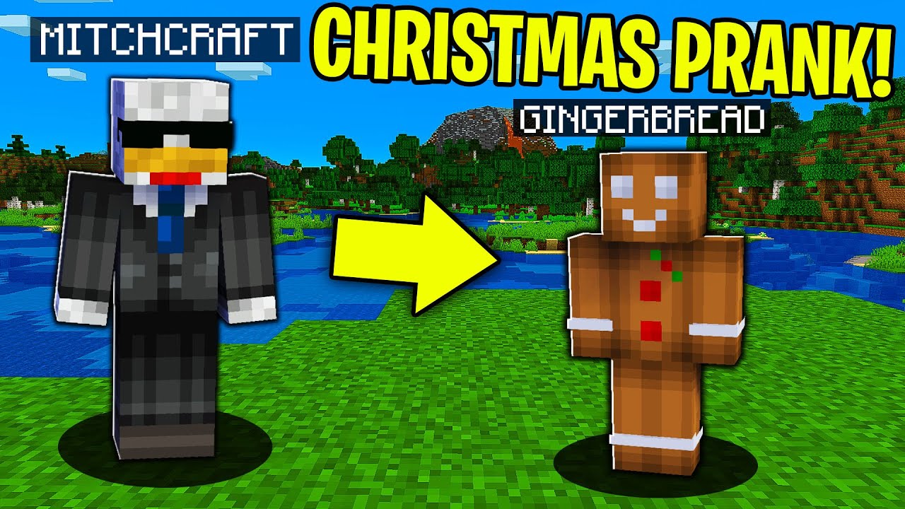 TROLLING AS GINGERBEAD MAN IN MINECRAFT! - Minecraft Christmas Trolling Video