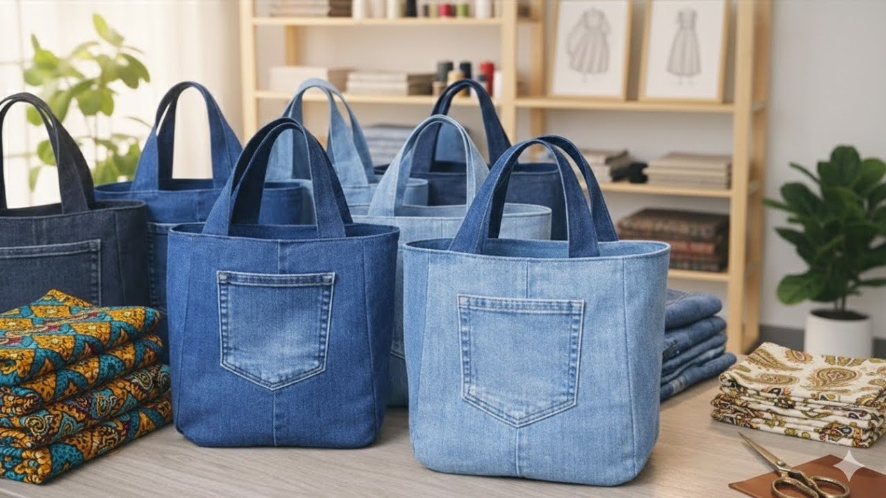 ✂️👜 Best Diy Handbag Making At Home | How To Make Best Designer Denim Bags | Tote Bags | 
