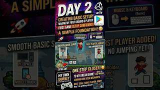 Day 2 Game Dev 🎮 Basic Setup Done | Player &amp; Ground Added 😎#gamedev #unity #indiegamedev #codinglife
