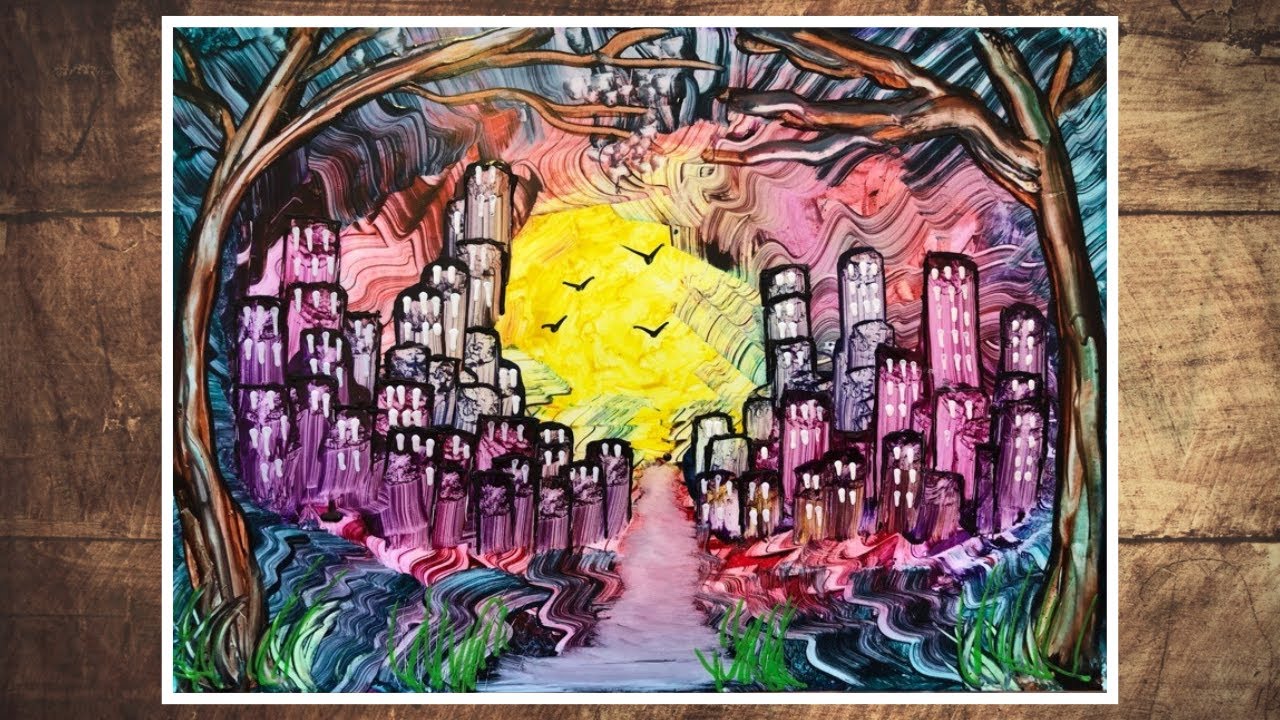 How To Paint EASY & SIMPLE Abstract In 10 Minutes By LM Abstract Art