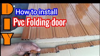 Pano Magkabit ng Folding Door.  How to install Folding door.  Folding door Installation step by step