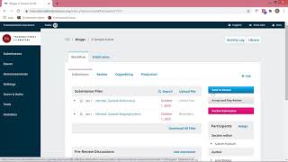 The Editorial Workflow on OJS for Transnational Literature