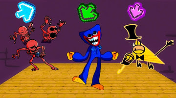 FNF Character Test | Gameplay VS Playground| VS Atrocity skeletons | VS Huggy Wuggy | VS Bil Cipher