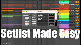 Space List: Create and manage setlist in Ableton for your live performance