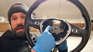 !! SOLVED !! Steering wheel removal on VW Golf 7 Tiguan and Passat