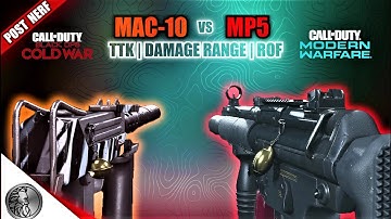 MAC-10 vs MP5  | TTK, DAMAGE RANGE, ROF Stats | Best Class Setups | Call Of Duty WARZONE