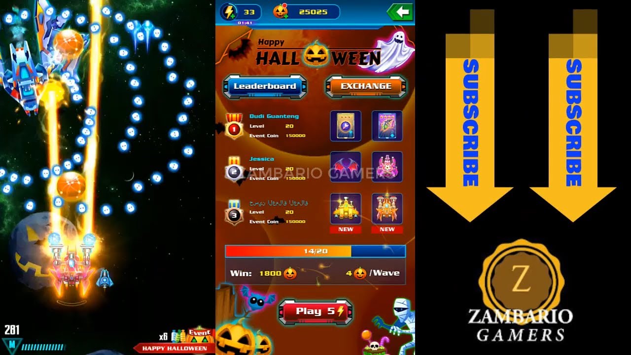 Galaxy Attack Alien Shooter Halloween Event 2020 Level 15 | Zambario Gamers