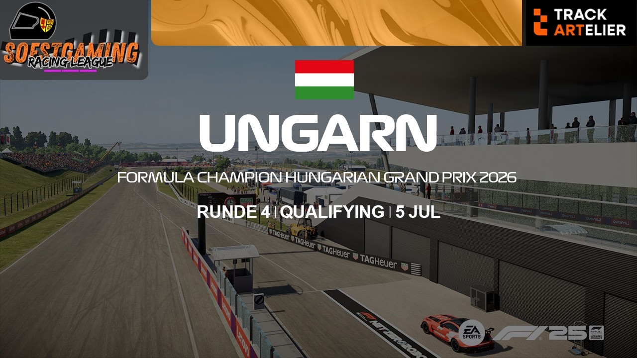 Soestgaming Racing League Champions | Season 5 | Quali 4 | Ungarn | powered by trackArtelier