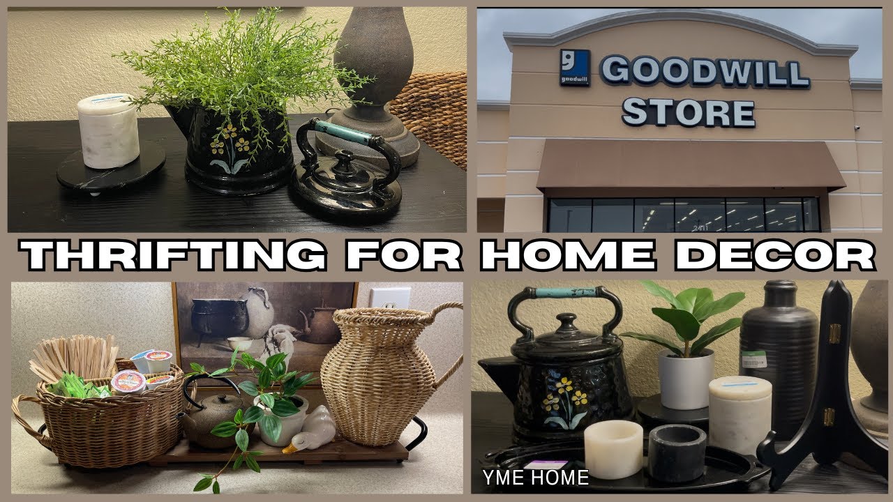 GOODWILL Thrift with Me + $50 HOME DECOR HAUL/ VINTAGE Items/ Thrifting ...