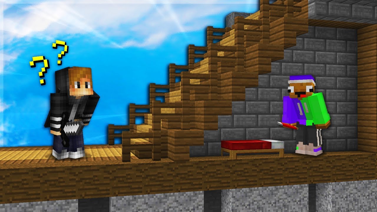 Hiding Beds in STAIRCASES in Bedwars