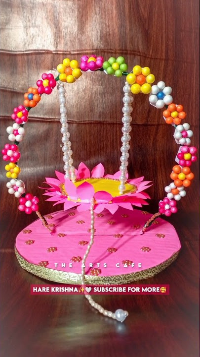 Diy Krishna jhula for Janmashtami🌸|| Jhula making for Ladoo Gopal 😍 #shorts #janmashtami