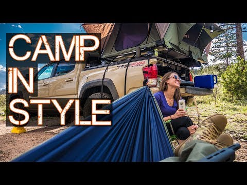 Roof Top Tent PT 2 - Truck / Car Camping in Style - Tacoma Overlanding (but not really)