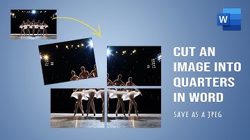How to split an image into quarters in word | Save as a JPEG