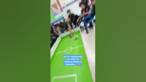 Gol en campeonato de fútbol de robotica Brasil vs Argentina 🤖⚽ #arduino #arduinoproject #robot