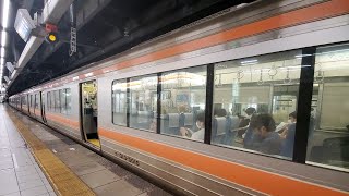 【4K  乗降促進】東海道本線名古屋駅・313系快速豊橋行き発車