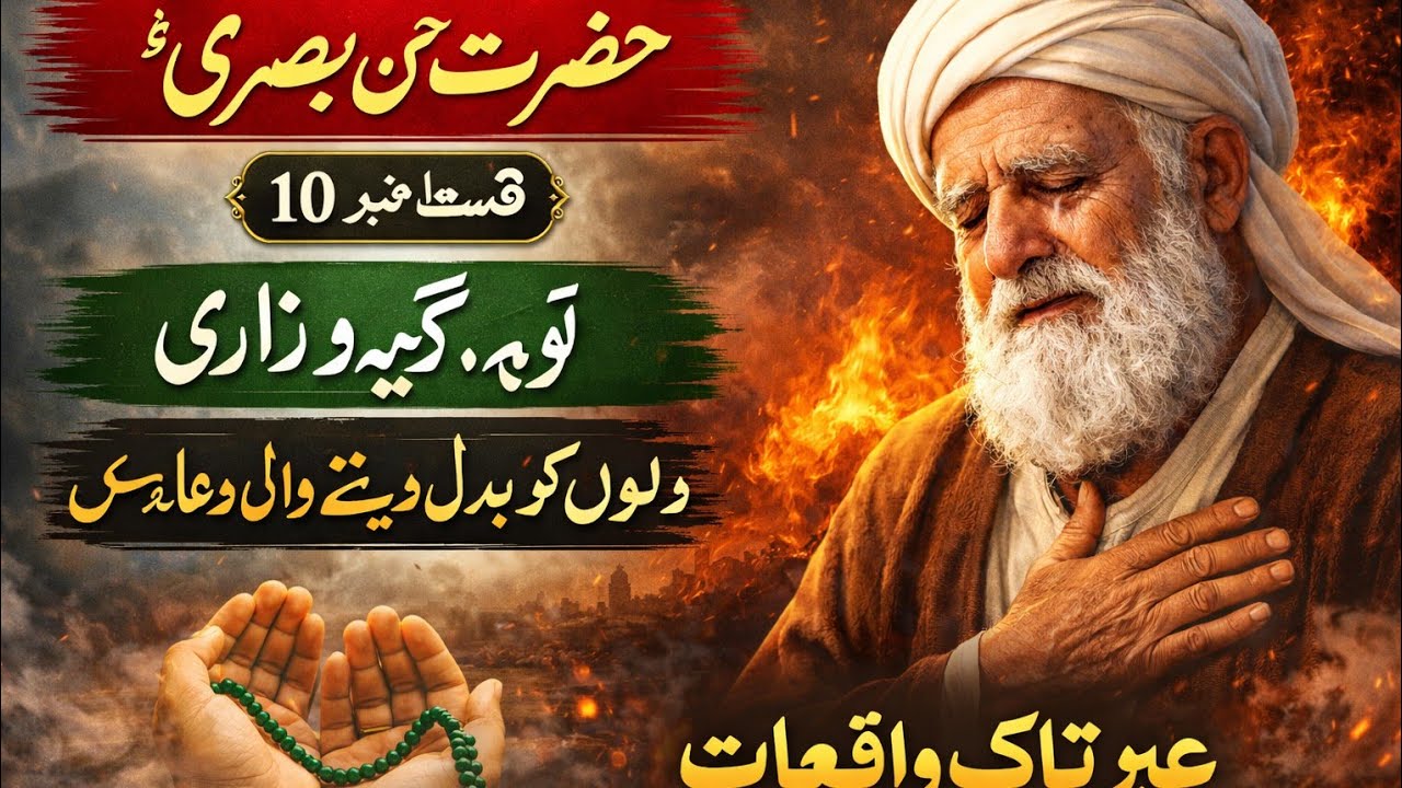 حضرت حسن بصری قسط10|توبہ اور گریہ زاریکے ایمان افروز واقعات|دل بدل دینے والی دعاییں|