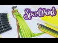Cómo colorear un vestido con marcadores y lápices de color | Fashion SpeedPaint