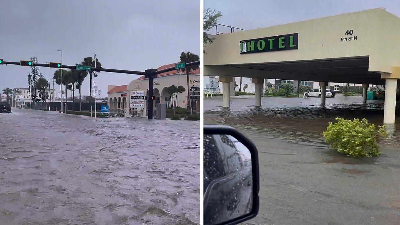Hurricane Ian storm surge in Naples, Florida #shorts - YouTube