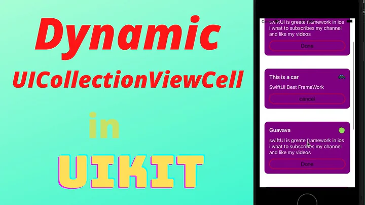 Dynamic height CollectionView Cell in UIKit