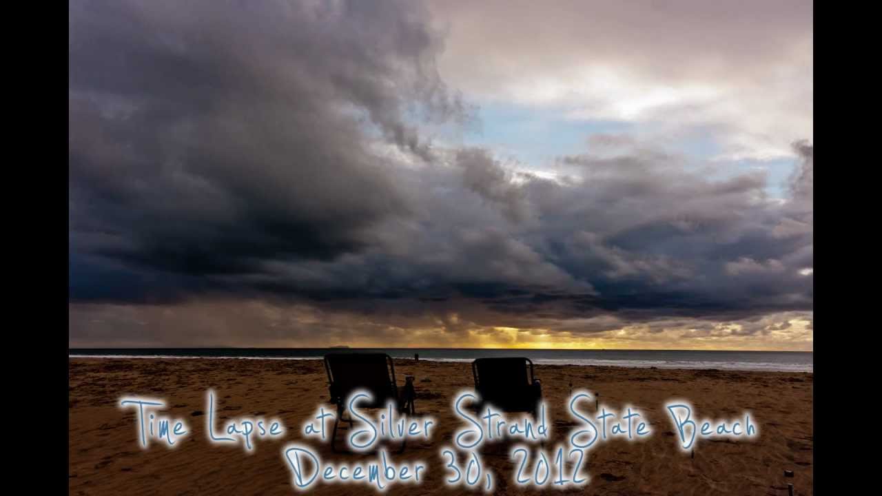 Time Lapse of Epic Storm Clouds and Sunset at Silver Strand State Beach - YouTube