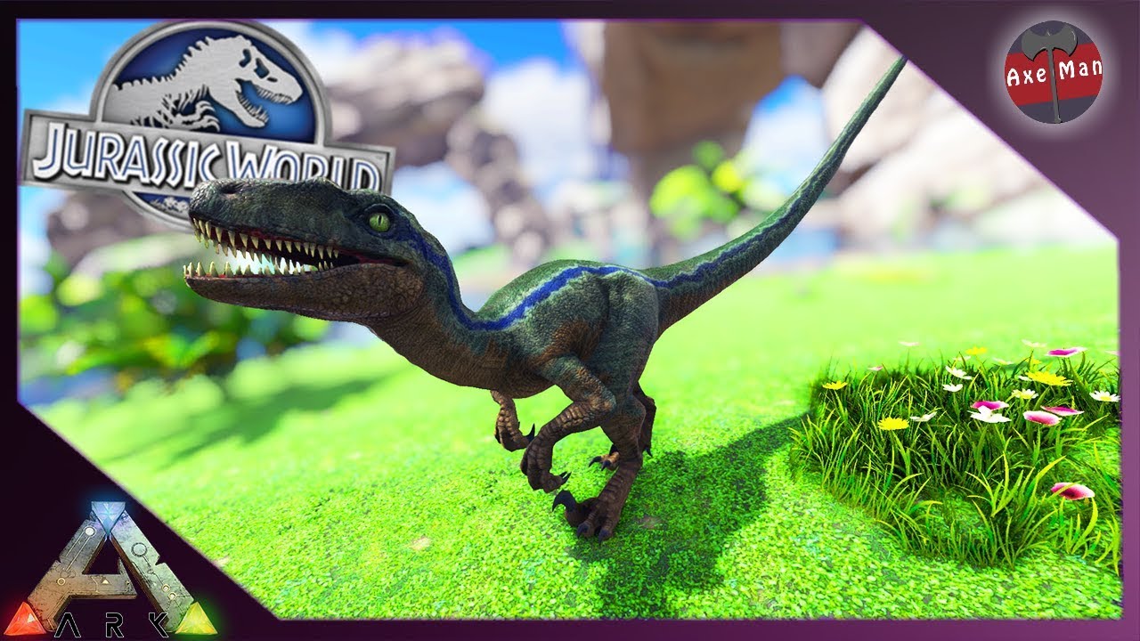 Blue Is Alive And In The Park Ark Survival Evolved Jurassic Park Mod Ep34 Youtube 